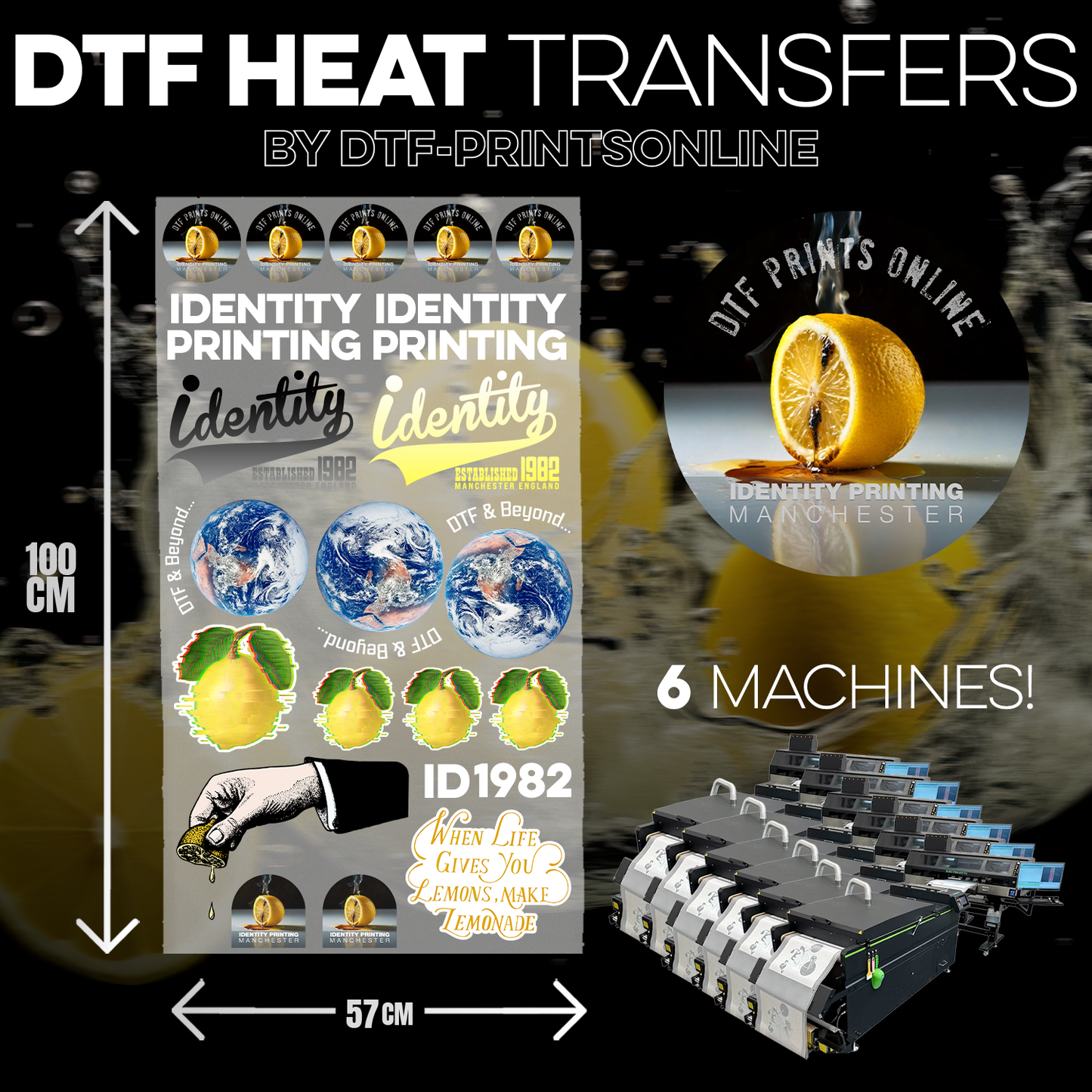Custom DTF Heat Transfers Gang Sheet